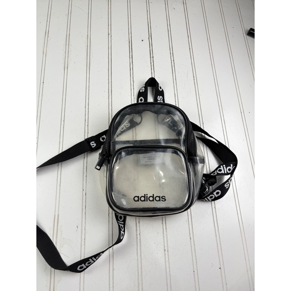 Adidas Original Transparent Clear Mini Festival Concert Backpack Bag Unisex - Picture 2 of 9